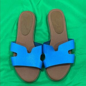 Blue Slide Sandals